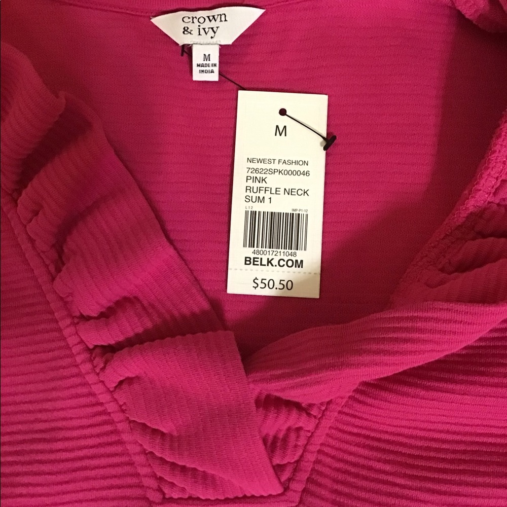 Pink Ruffle Top - Picture 2 of 5